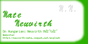 mate neuvirth business card